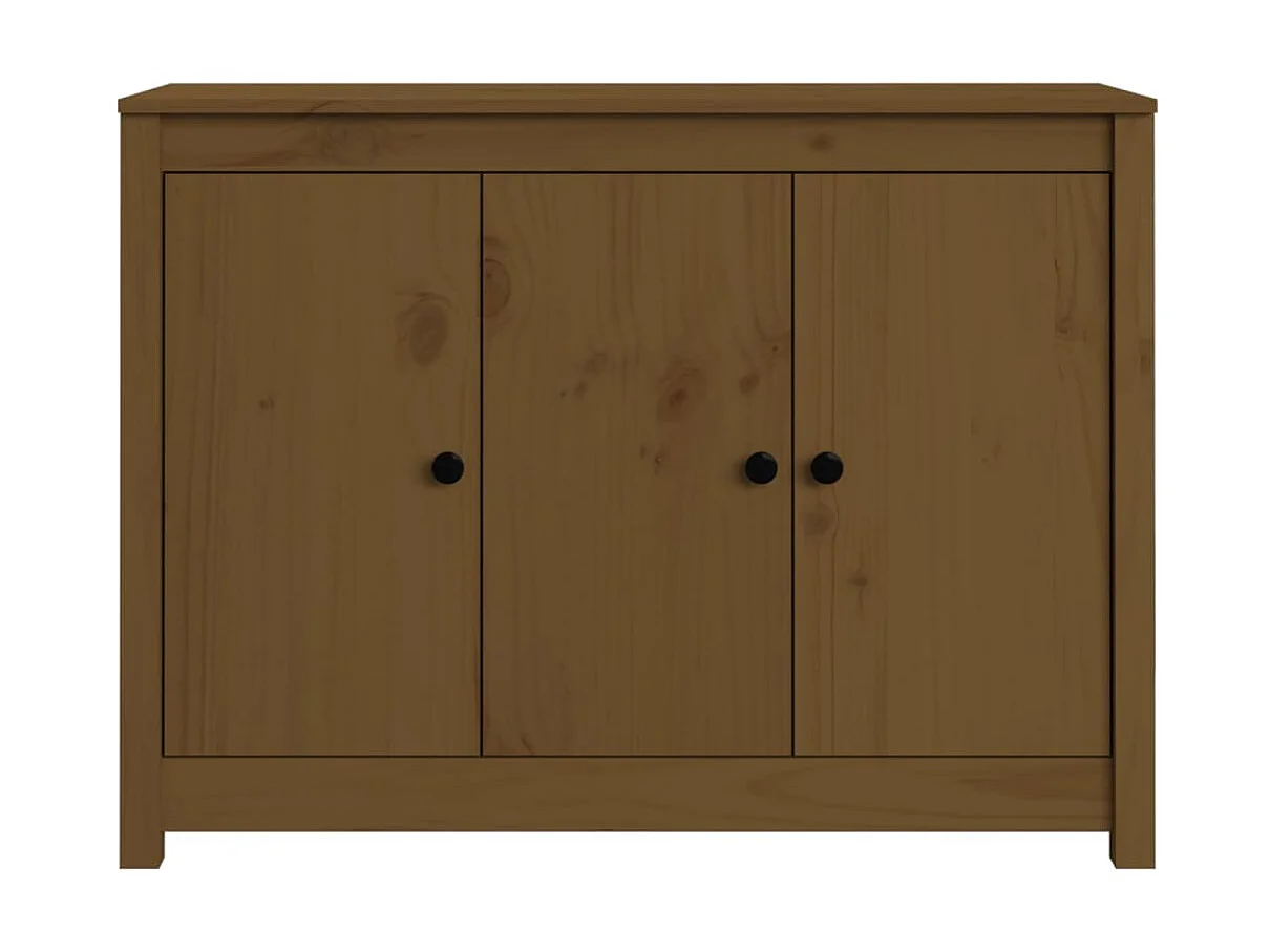 Sideboard Lowboard - Honigbraun 100x35x74 cm Massivholz Kiefer -RM62922