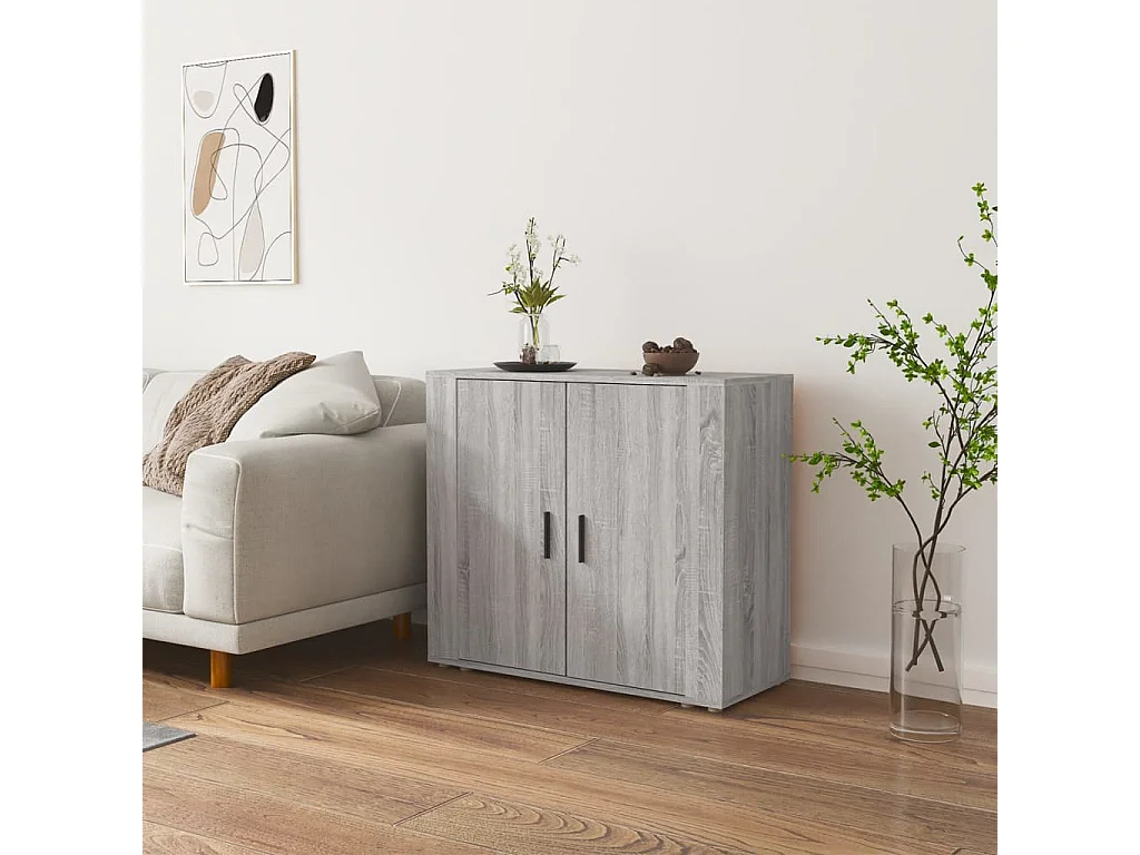 Sideboard Lowboard - Grau Sonoma 80x33x70 cm Holzwerkstoff -RM50978