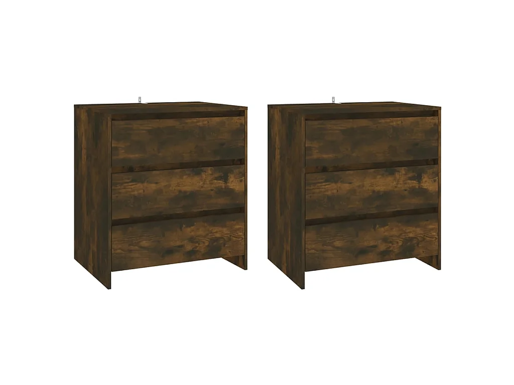 3-tlg. Sideboard Anrichte Räuchereiche Holzwerkstoff -RM79214