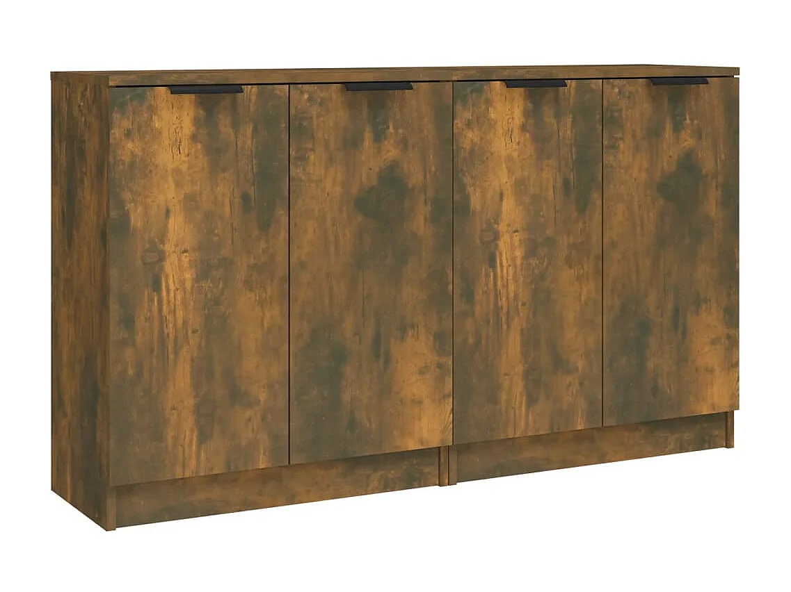 Sideboards im 2er-Set Lowboards Räuchereiche 60x30x70 cm Holzwerkstoff -RM44887