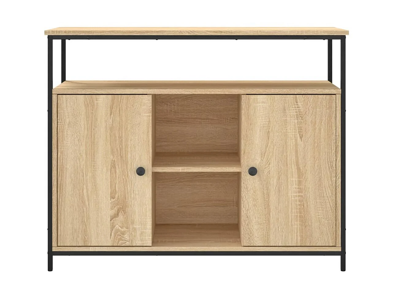 Sideboard Anrichte Sonoma-Eiche 100x35x80 cm Holzwerkstoff -RM97058