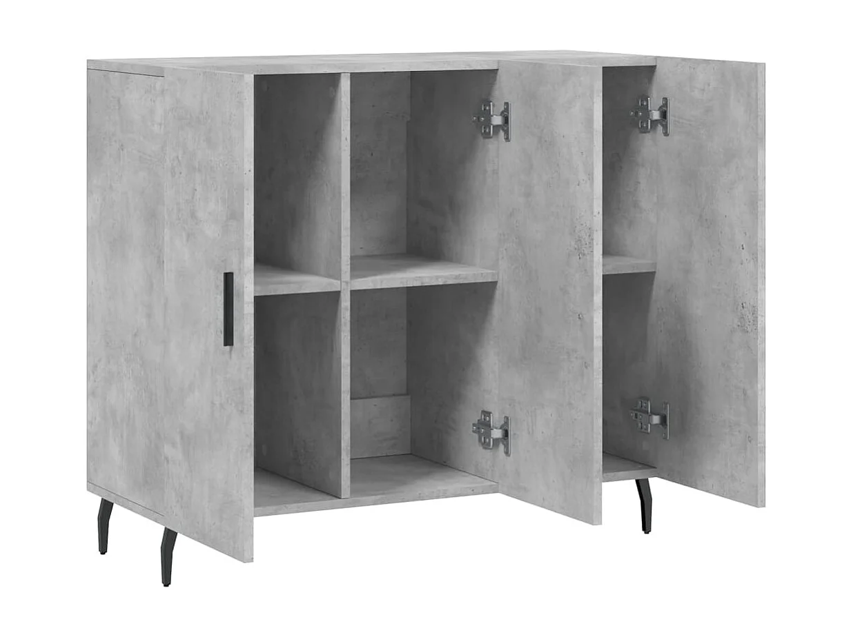Sideboard Lowboard - Betongrau 90x34x80 cm Holzwerkstoff -RM11053