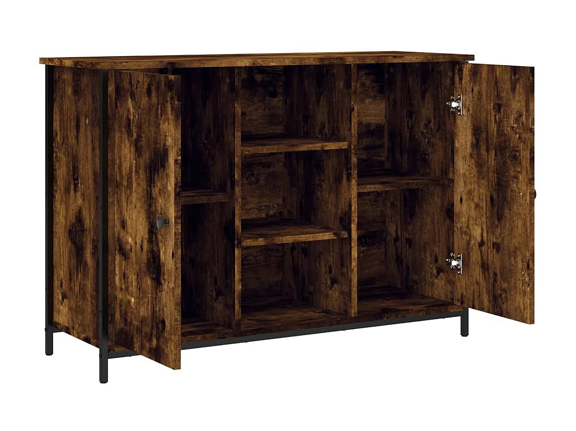 Sideboard Anrichte Räuchereiche 100x35x70 cm Holzwerkstoff -RM94565