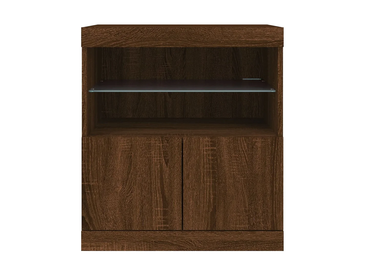 Sideboard Braun Anrichte mit LED-Leuchten Eichen-Optik 60x37x67 cm -RM85189