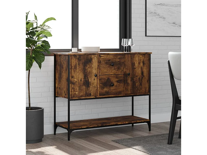 Sideboard Anrichte Räuchereiche 100x36x85 cm Holzwerkstoff -RM91448