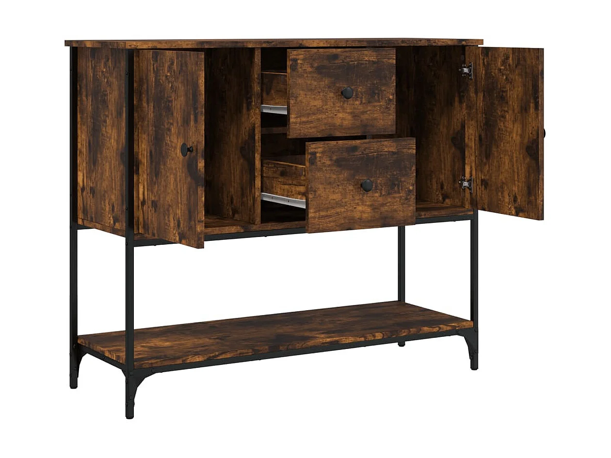 Sideboard Anrichte Räuchereiche 100x36x85 cm Holzwerkstoff -RM91448