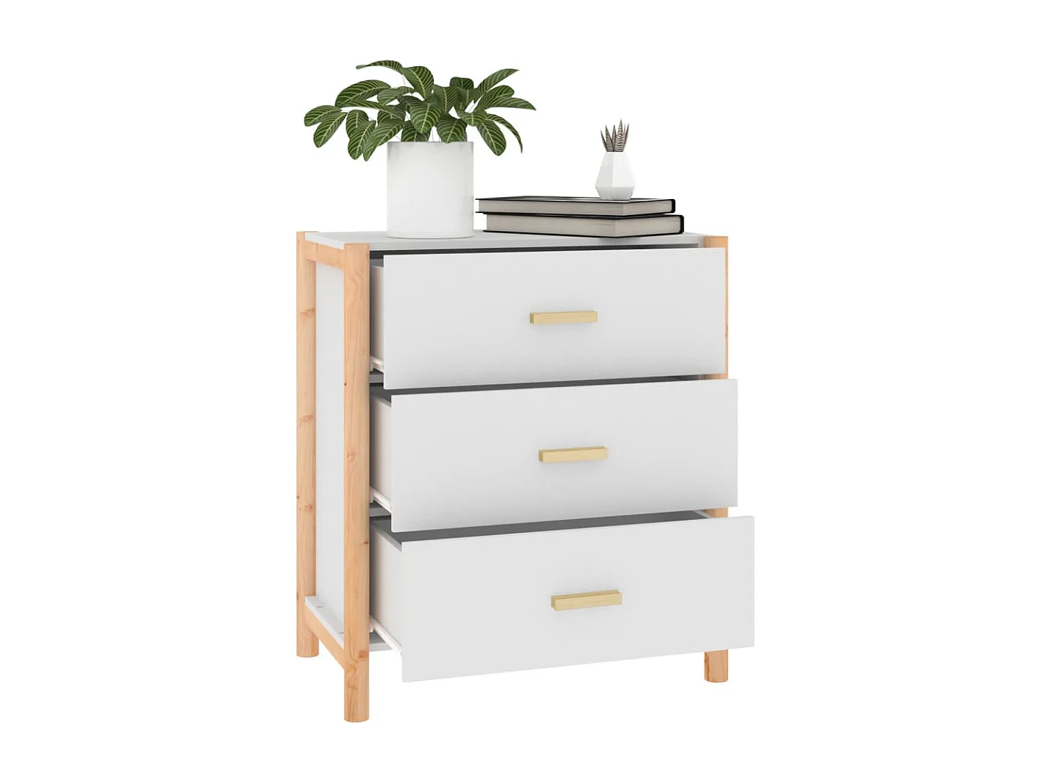 Sideboard Weiß Anrichte 62x38x70 cm Holzwerkstoff -RM61812