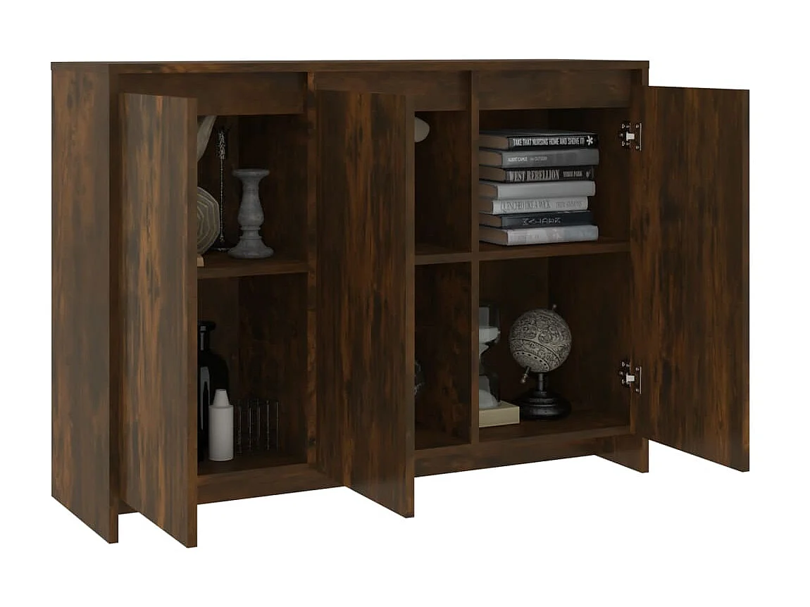 Sideboard Anrichte Räuchereiche 102x33x75 cm Holzwerkstoff -RM74727