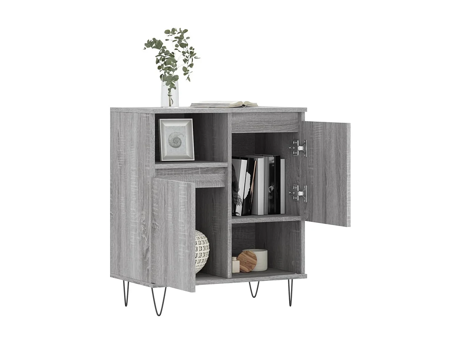 Sideboard Grau Sonoma - Lowboard 60x35x70 cm Holzwerkstoff -RM31668