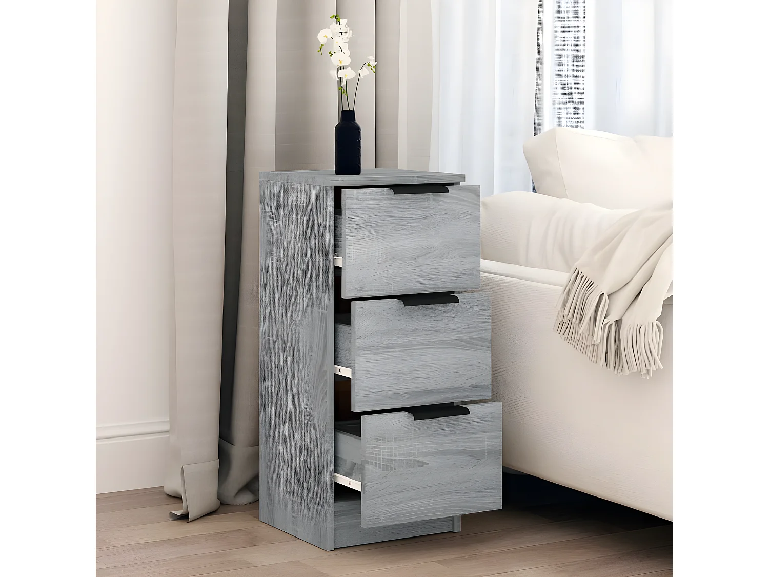 Sideboard Grau Sonoma - Lowboard 30x30x70 cm Holzwerkstoff -RM69626