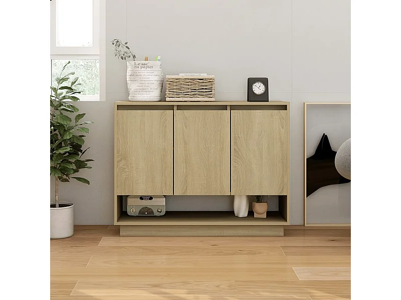 Sideboard Anrichte Sonoma-Eiche 97x31x75 cm Holzwerkstoff -RM87454