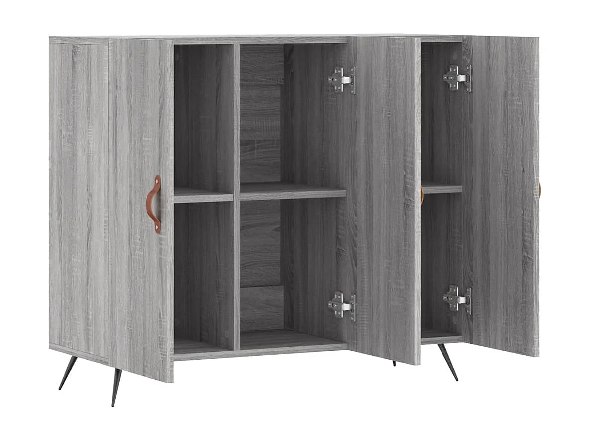 Sideboard Lowboard - Grau Sonoma 90x34x80 cm Holzwerkstoff -RM10979