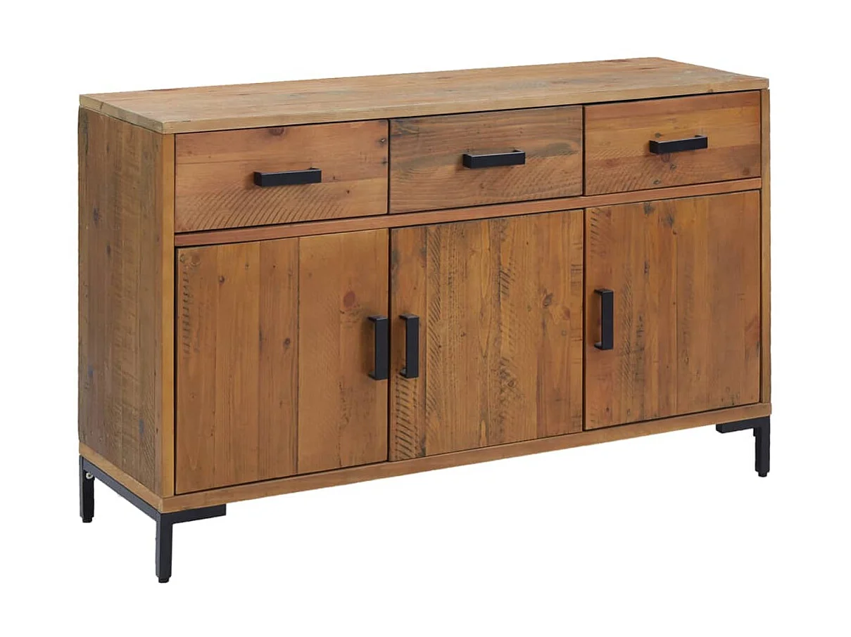 Sideboard Lowboard - Braun 110x35x70 cm Massivholz Kiefer -RM76468