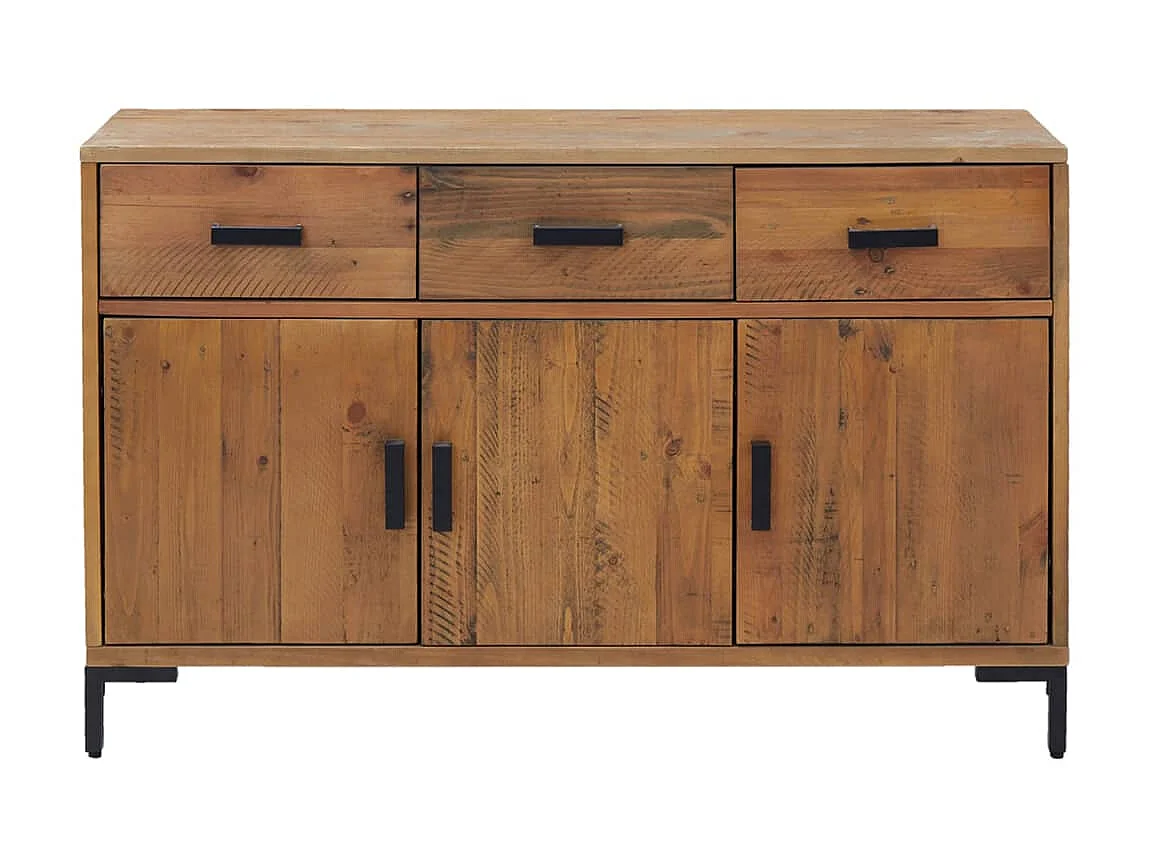 Sideboard Lowboard - Braun 110x35x70 cm Massivholz Kiefer -RM76468