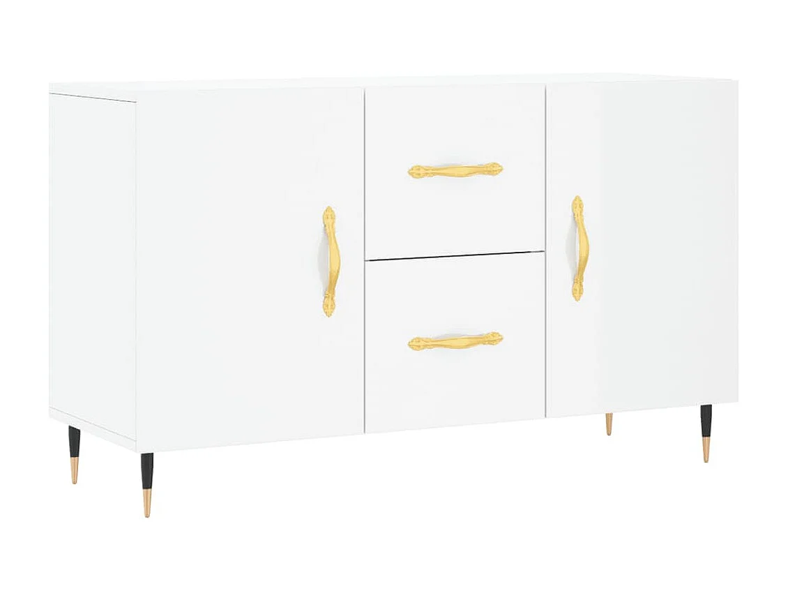 Sideboard Lowboard - Hochglanz-Weiß 100x36x60 cm Holzwerkstoff -RM97179