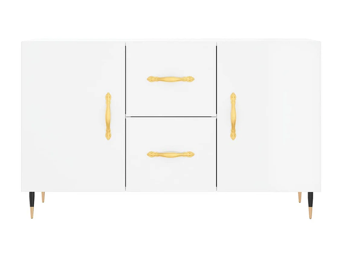 Sideboard Lowboard - Hochglanz-Weiß 100x36x60 cm Holzwerkstoff -RM97179