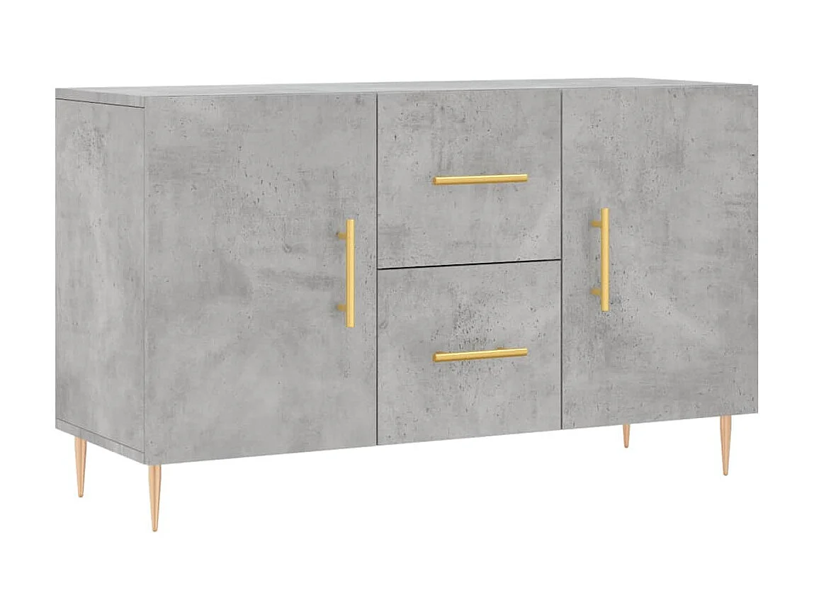 Sideboard Lowboard - Betongrau 100x36x60 cm Holzwerkstoff -RM80847