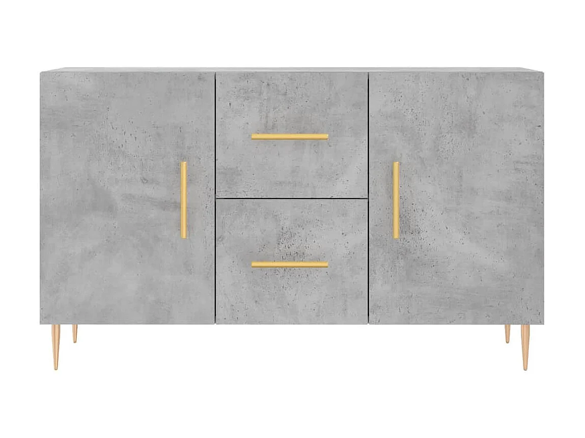 Sideboard Lowboard - Betongrau 100x36x60 cm Holzwerkstoff -RM80847