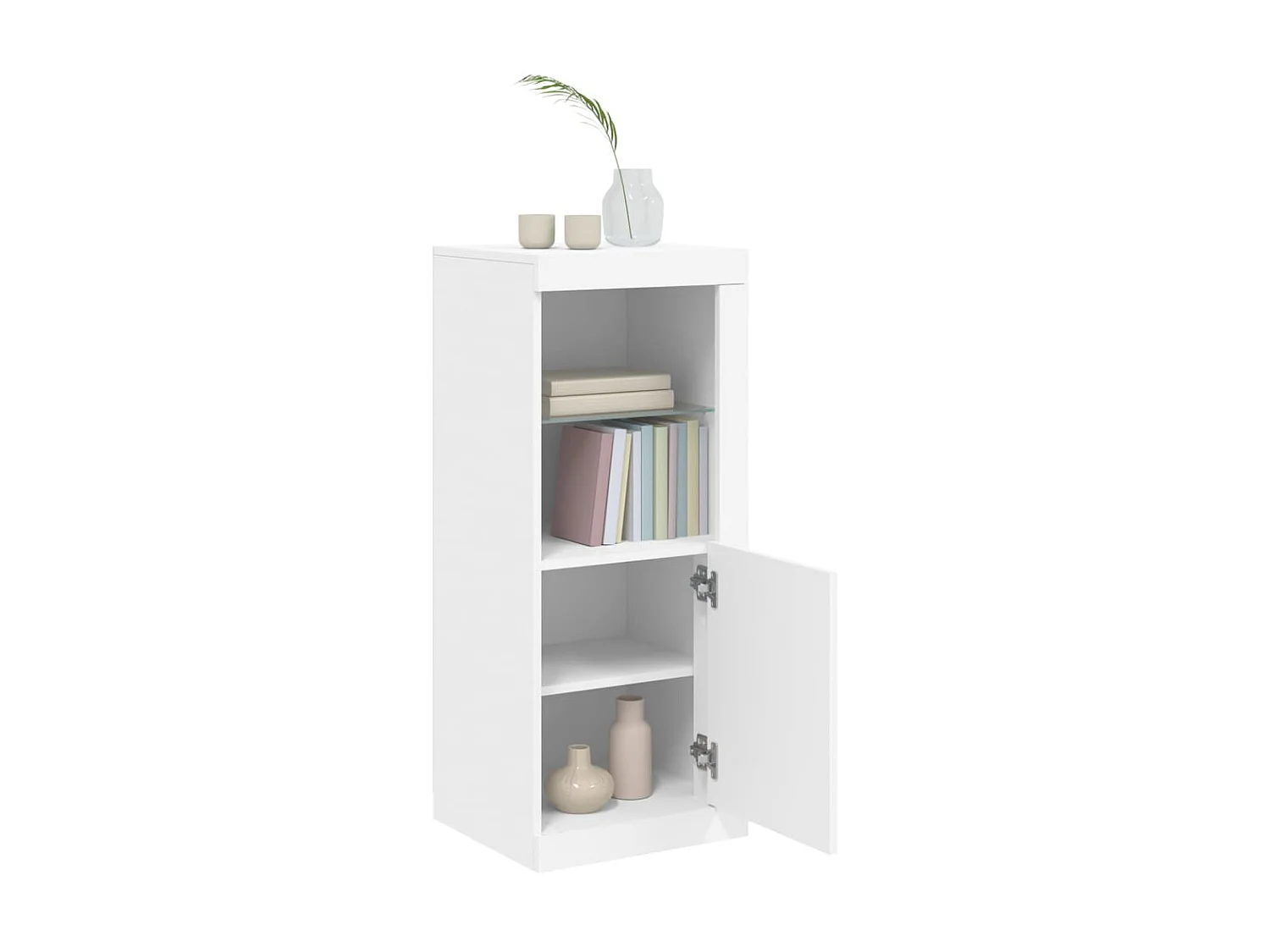 Sideboard Anrichte mit LED-Beleuchtung Weiß 41x37x100 cm -RM84721