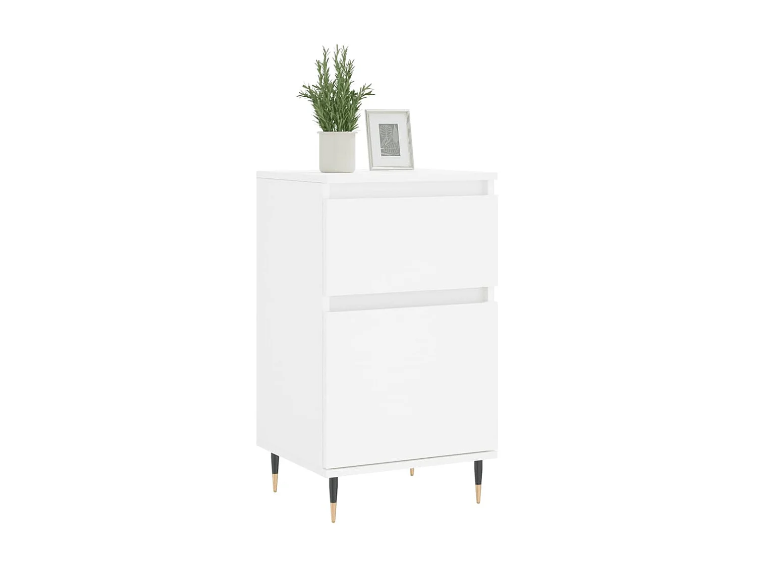 Sideboards im 2er-Set Lowboards Weiß 40x35x70 cm Holzwerkstoff -RM96585
