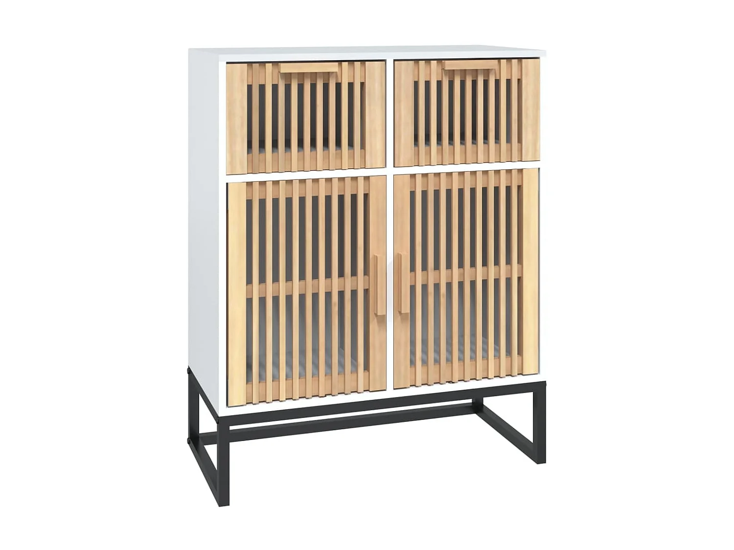 Sideboard Weiß Anrichte 60x30x75 cm Holzwerkstoff -RM86457