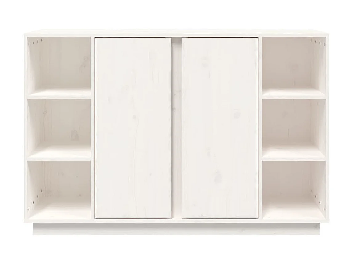 Sideboard Weiß Anrichte 120x35x80 cm Massivholz Kiefer -RM44396