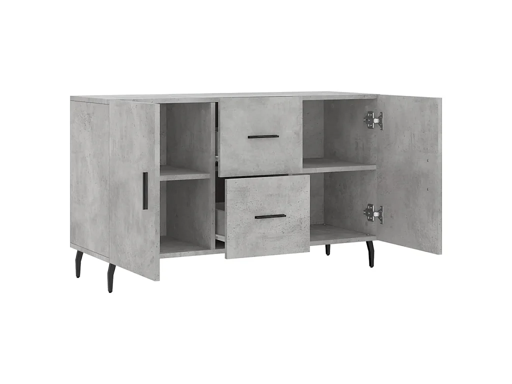 Sideboard Lowboard - Betongrau 100x36x60 cm Holzwerkstoff -RM86461
