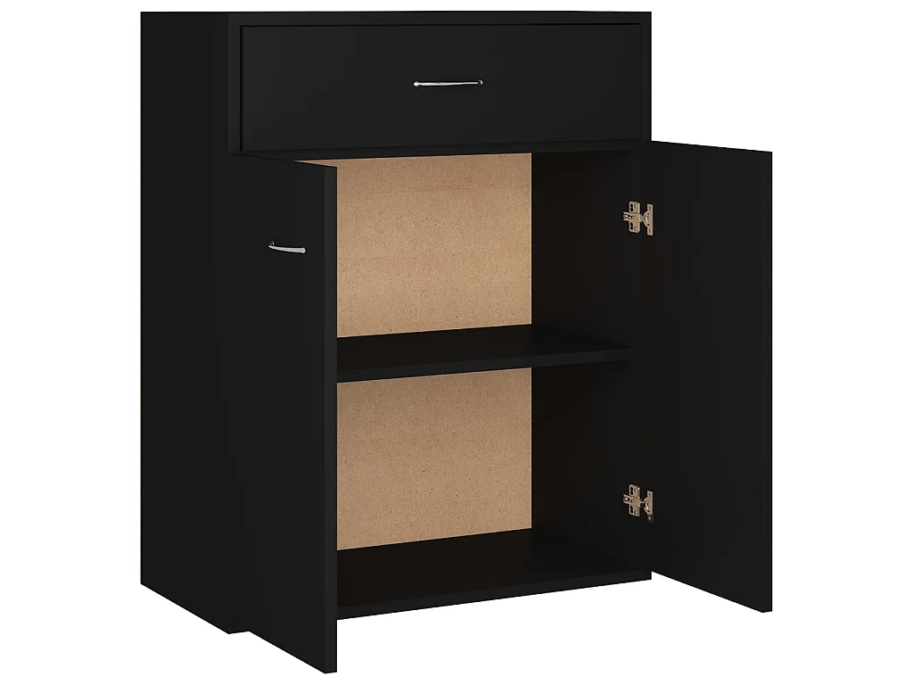 Sideboard Schwarz Anrichte 60x30x75 cm Holzwerkstoff -RM91626