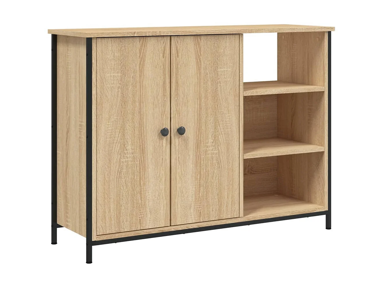 Sideboard Anrichte Sonoma-Eiche 100x33x75 cm Holzwerkstoff -RM37784
