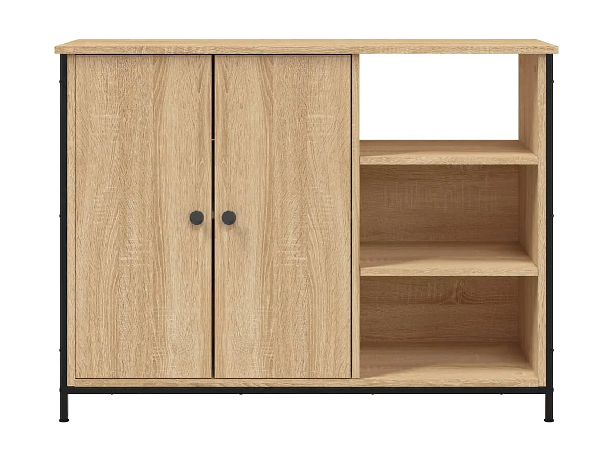 Sideboard Anrichte Sonoma-Eiche 100x33x75 cm Holzwerkstoff -RM37784