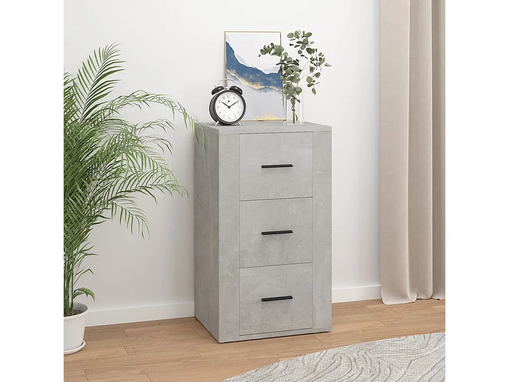 Sideboard Lowboard - Betongrau 40x33x70 cm Holzwerkstoff -RM55198