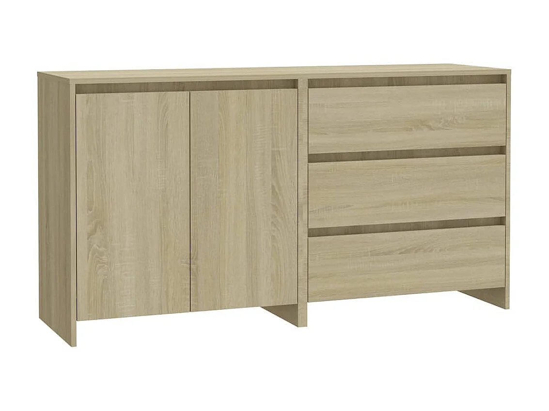 2-tlg. Sideboard Anrichte Sonoma-Eiche Holzwerkstoff -RM64365