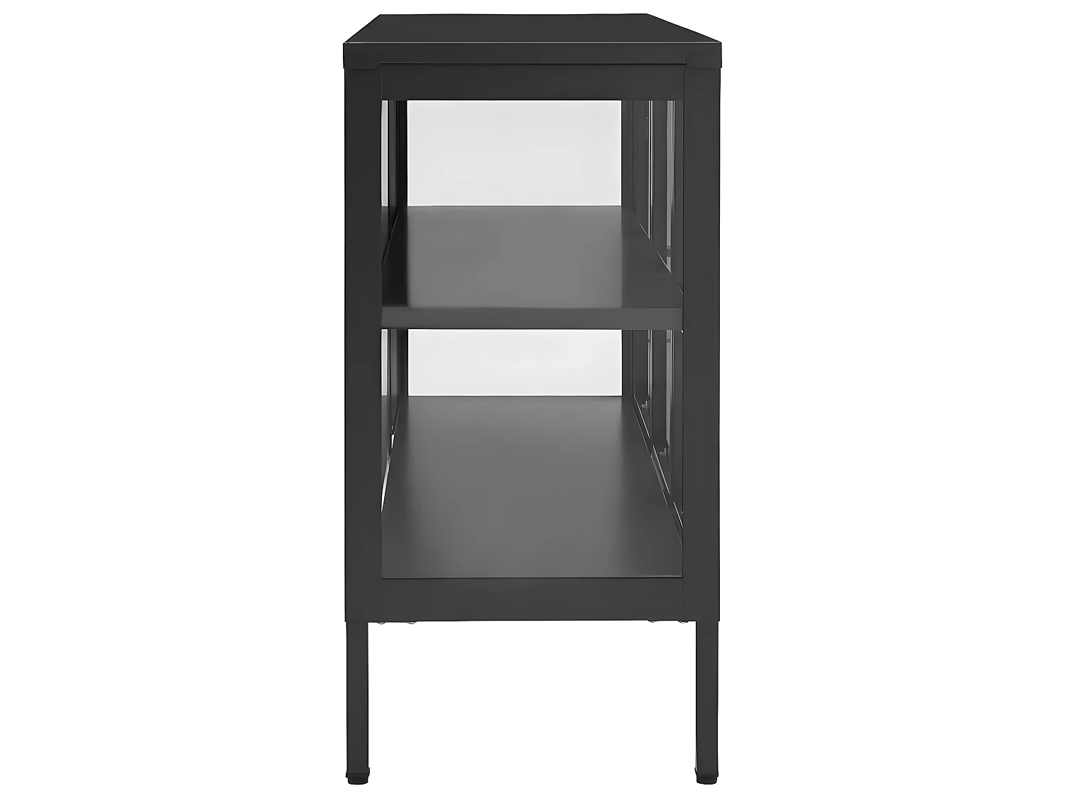 Sideboard Lowboard - Anthrazit 105x35x70 cm Stahl und Glas -RM20106