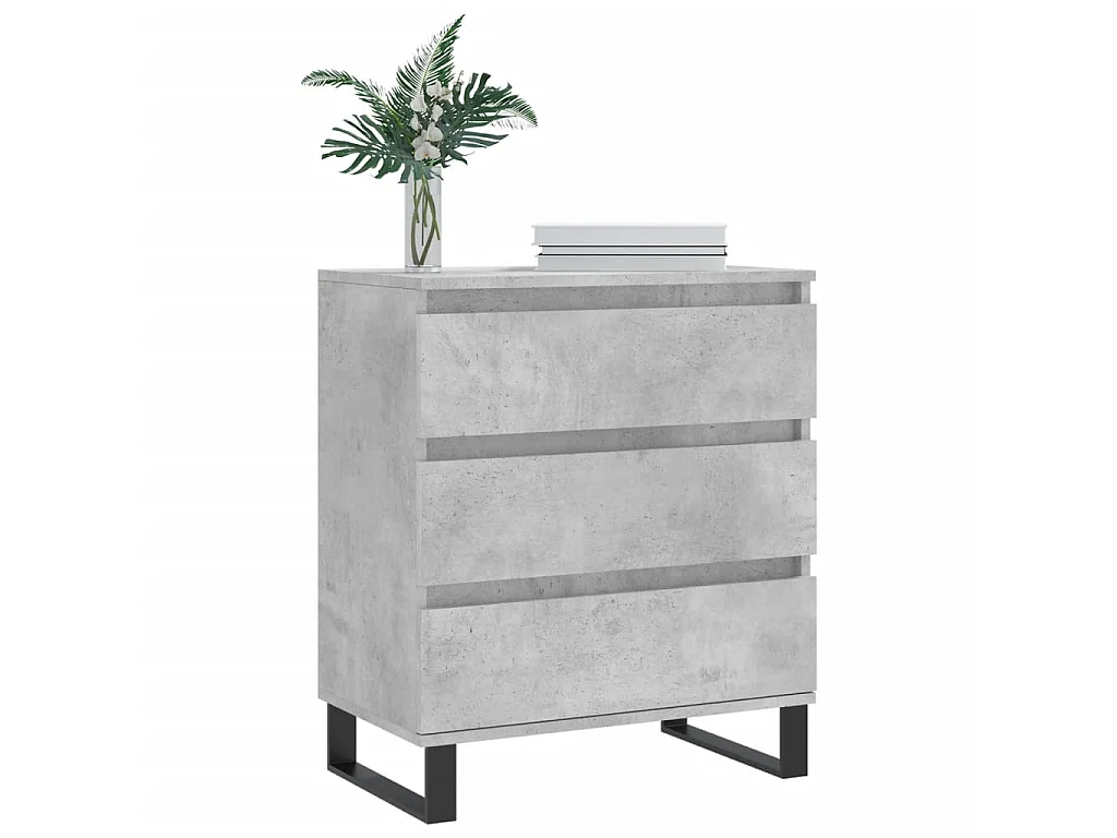 Sideboard Lowboard - Betongrau 60x35x70 cm Holzwerkstoff -RM51836