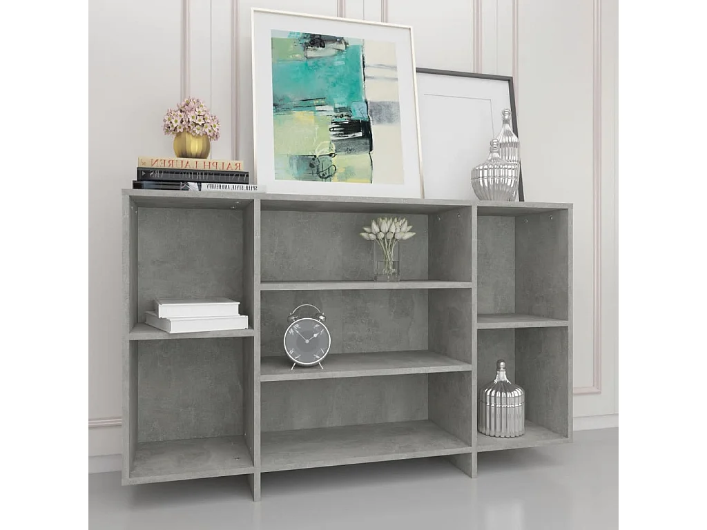 Sideboard Lowboard - Betongrau 120x30x75 cm Holzwerkstoff -RM31216