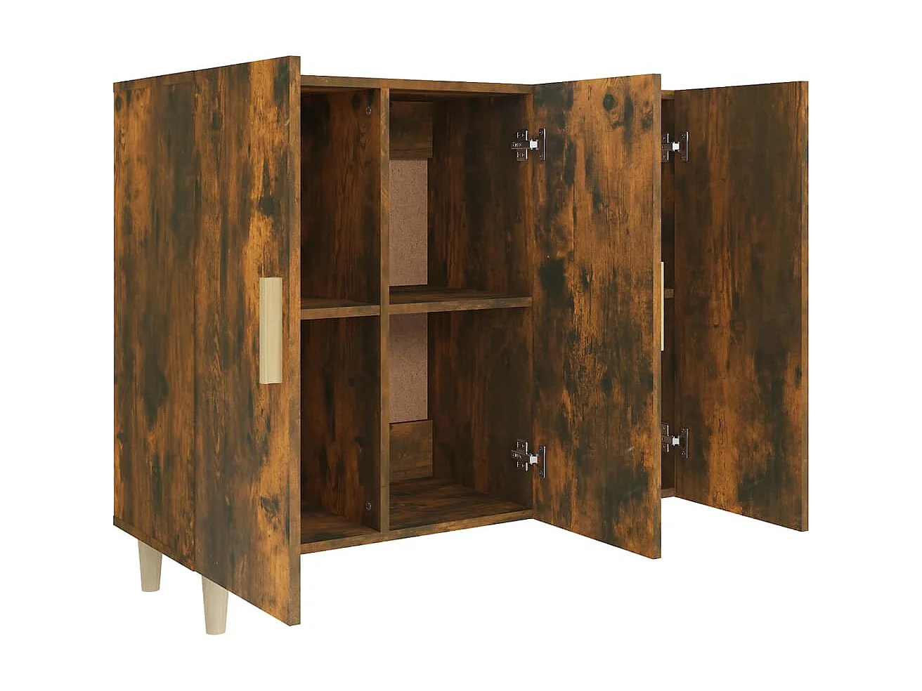 Sideboard Anrichte Räuchereiche 90x34x80 cm Holzwerkstoff -RM12188