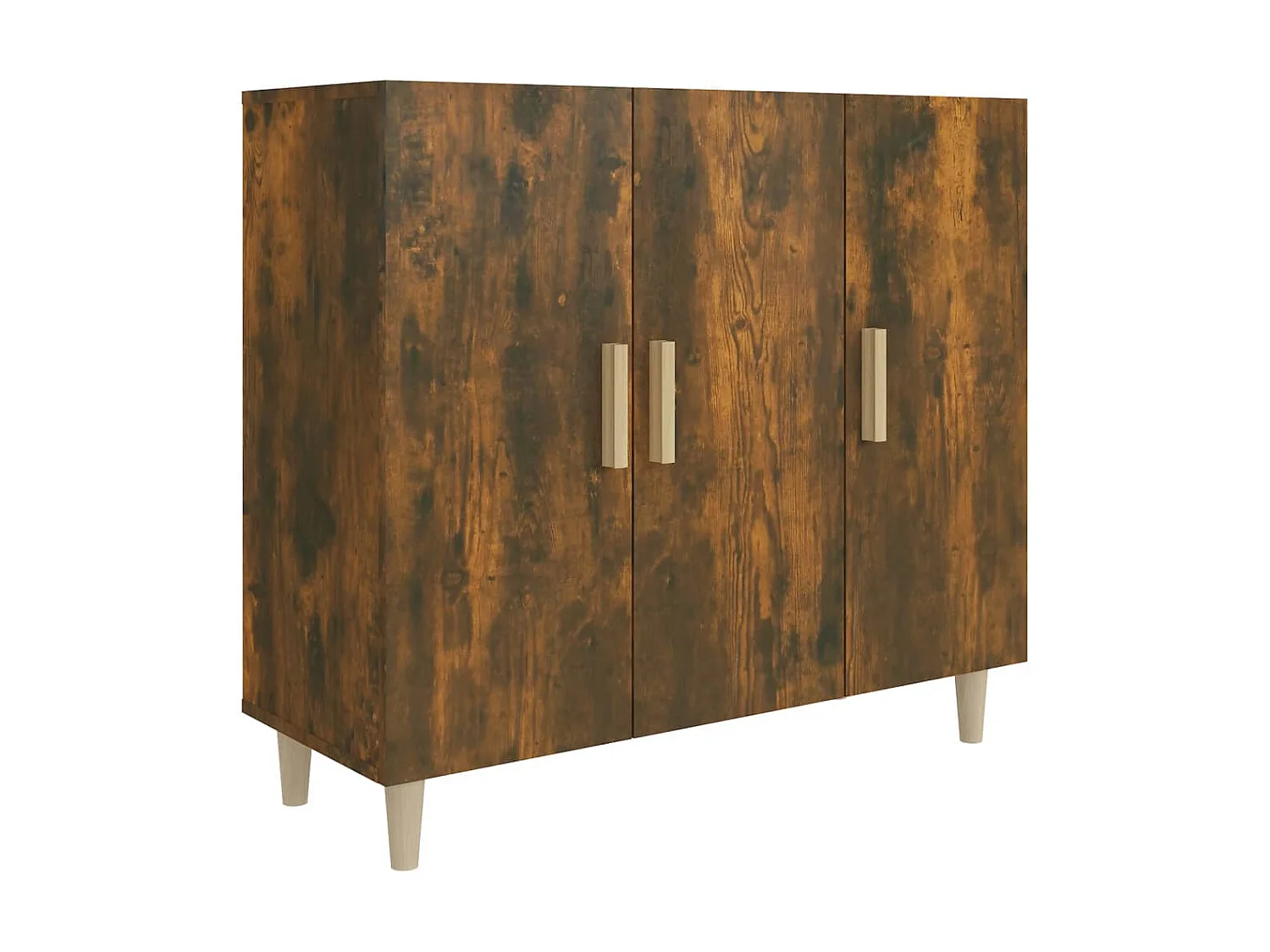 Sideboard Anrichte Räuchereiche 90x34x80 cm Holzwerkstoff -RM12188