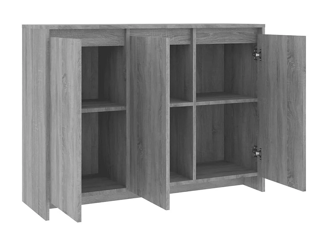 Sideboard Anrichte Sonoma-Eiche Grau 102x33x75 cm Holzwerkstoff -RM78227