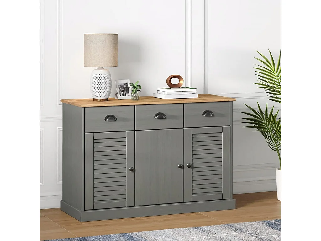 Sideboard mit Schubladen Anrichte VIGO 113x40x75 cm Massivholz Kiefer -RM57031