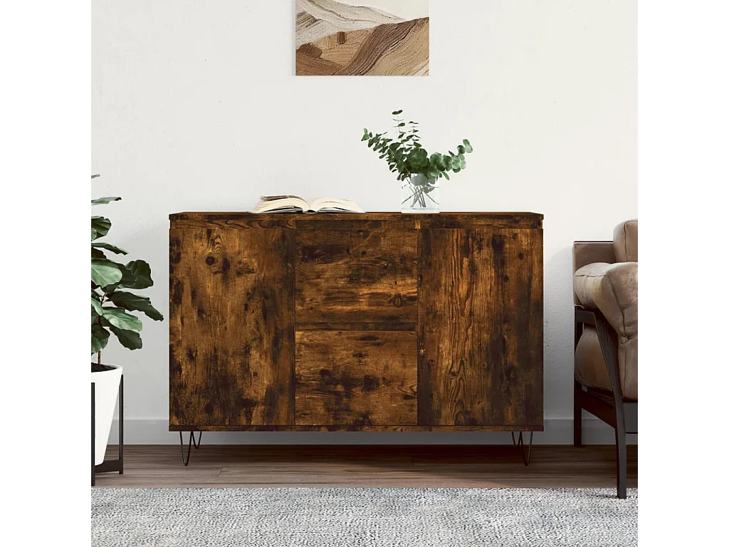 Sideboard Anrichte Räuchereiche 104x35x70 cm Holzwerkstoff -RM20131