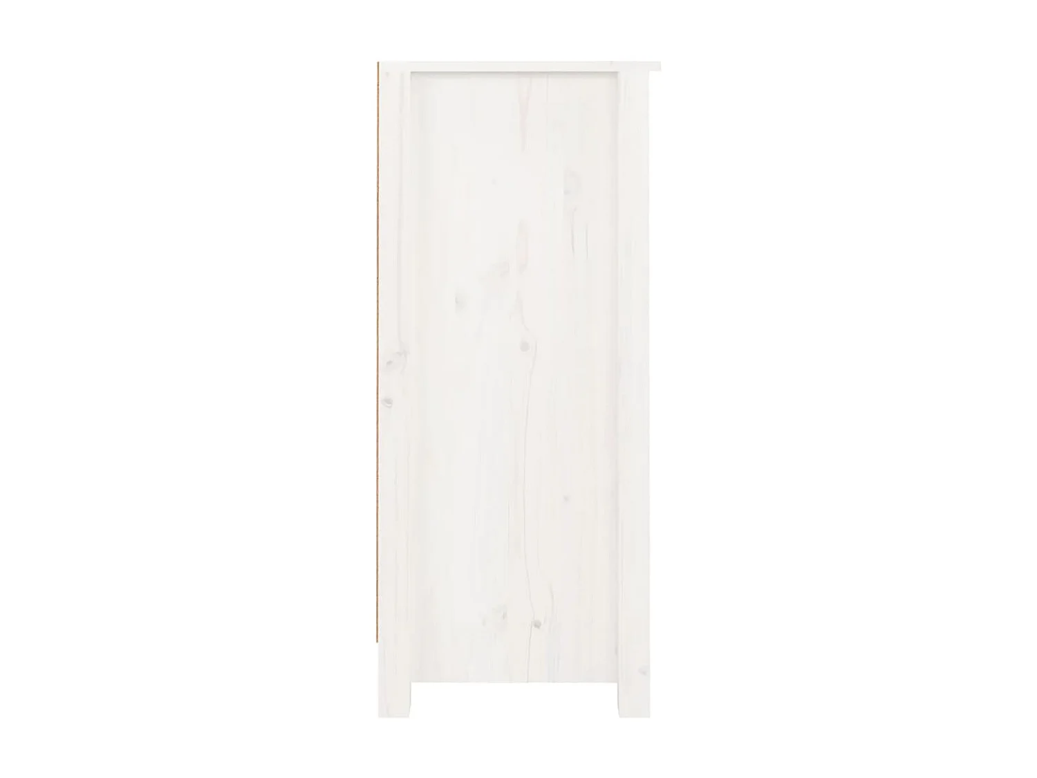 Sideboards im 2er-Set Lowboards Weiß 40x35x80 cm Massivholz Kiefer -RM76249