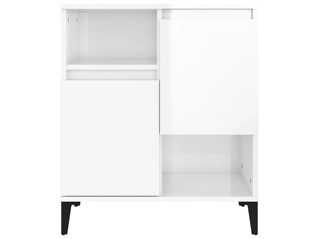 Sideboard Lowboard - Hochglanz-Weiß 60x35x70 cm Holzwerkstoff -RM16061