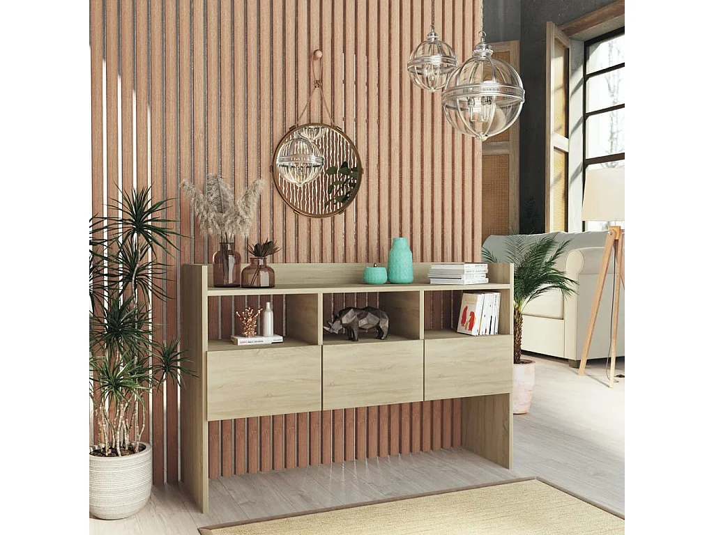 Sideboard Anrichte Sonoma-Eiche 105x30x70 cm Holzwerkstoff -RM27344
