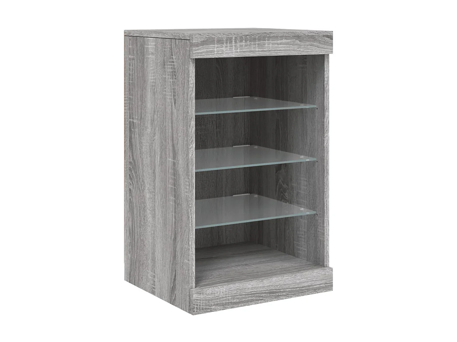 Sideboard Grau Anrichte mit LED-Leuchten Sonoma 41x37x67 cm -RM77447