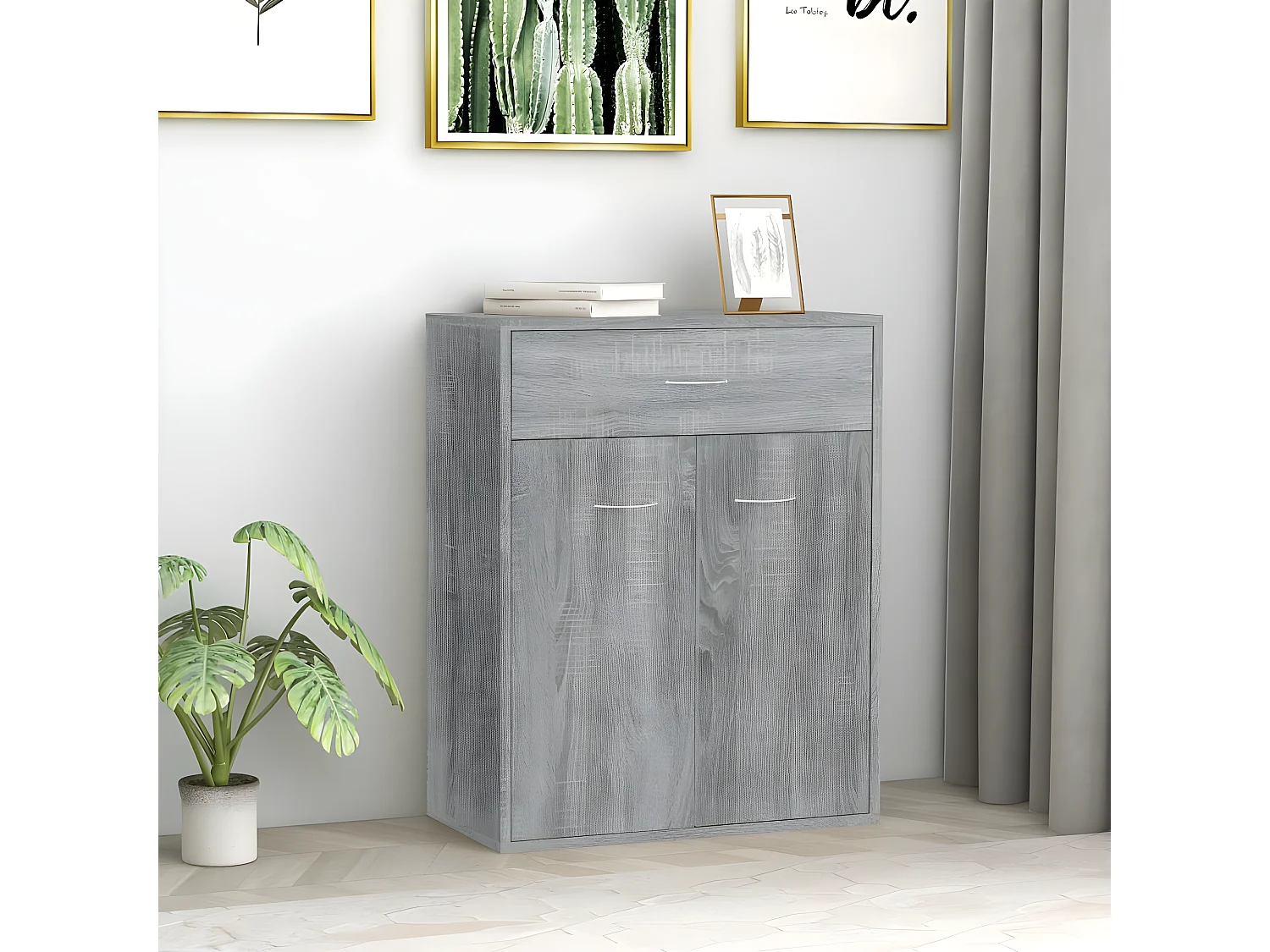 Sideboard Grau Sonoma - Lowboard 60x30x75 cm Holzwerkstoff -RM48714