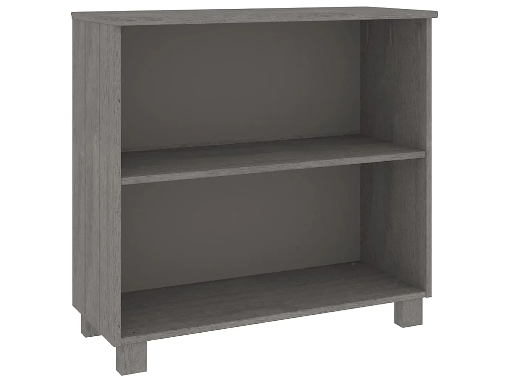 Sideboard Lowboard - HAMAR Hellgrau 85x35x80 cm Massivholz Kiefer -RM16493