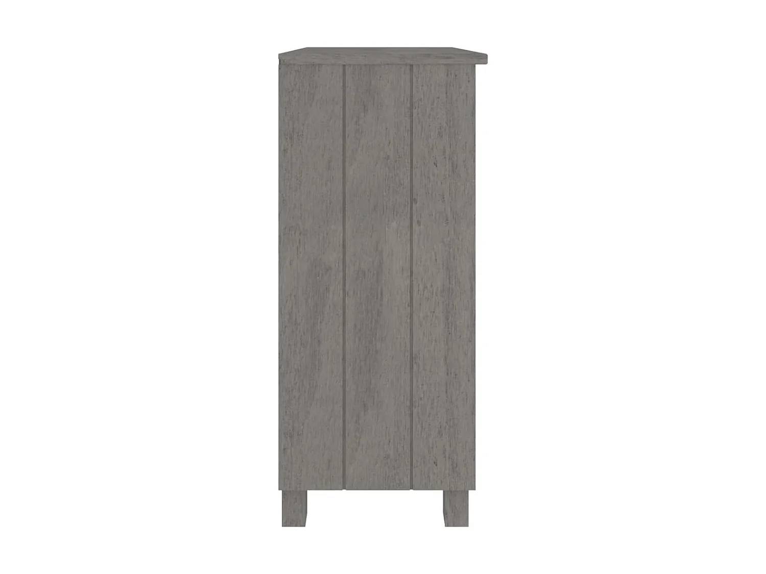 Sideboard Lowboard - HAMAR Hellgrau 85x35x80 cm Massivholz Kiefer -RM16493