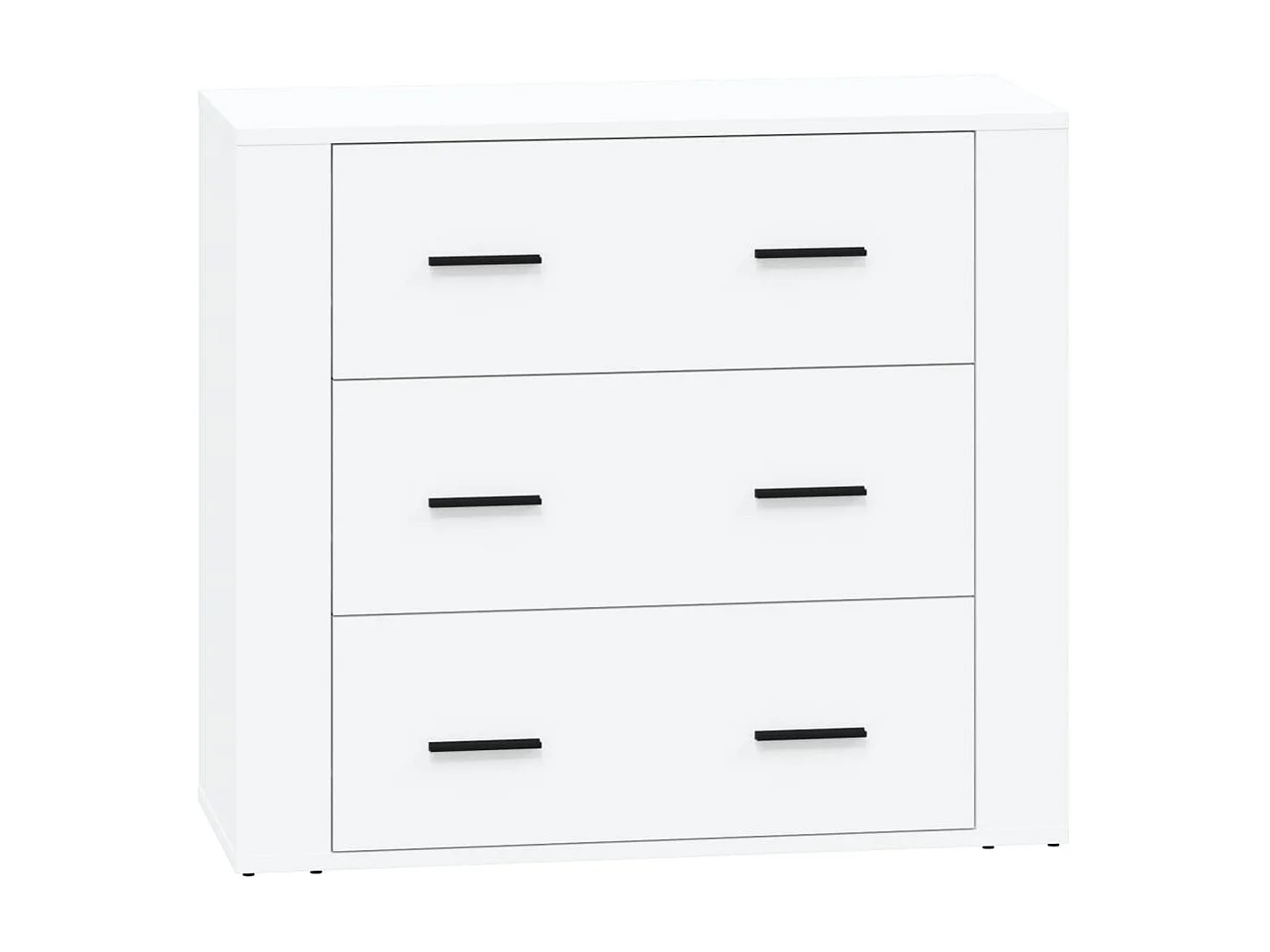 Sideboards im 2er-Set Lowboards Weiß Holzwerkstoff -RM25162