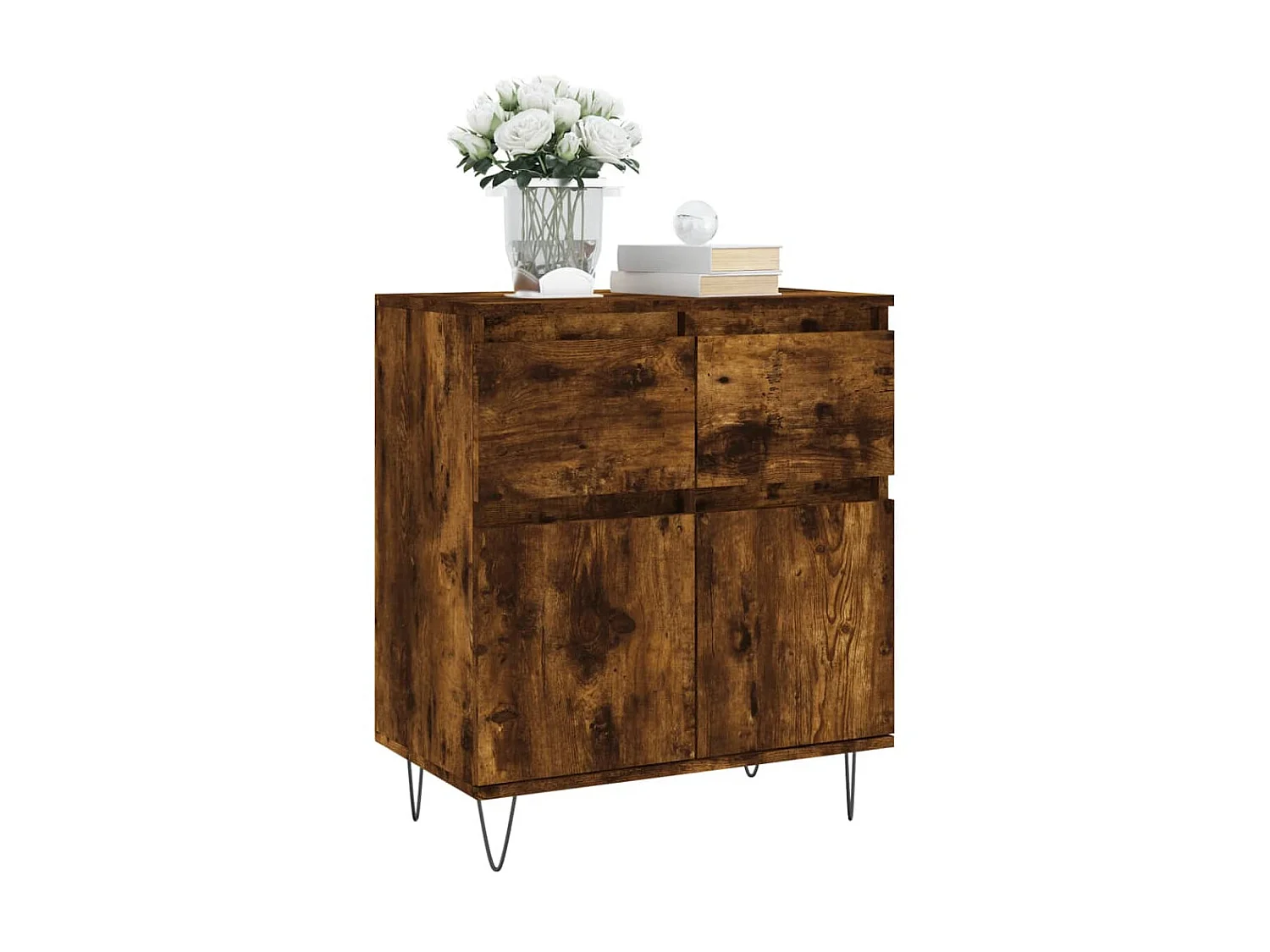 Sideboard Anrichte Räuchereiche 60x35x70 cm Holzwerkstoff -RM77439