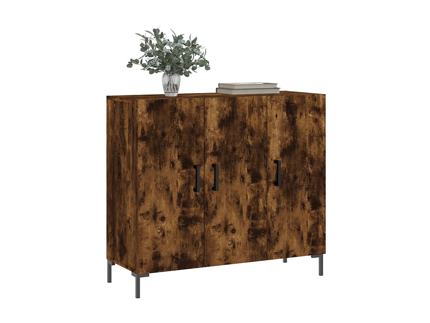 Sideboard Anrichte Räuchereiche 90x34x80 cm Holzwerkstoff -RM18276